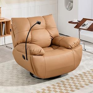 Fauteuils électriques pivotants de luxe modernes pour salon, canapé inclinable à bascule, fauteuil inclinable simple capitonné, meubles pour adultes, design - Product Image 3