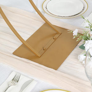 LANJO Gold Metal Floral <b>Arch</b> <b>Frame</b> Wedding Table Centerpiece Stand With Curvy Design - Product Image 6