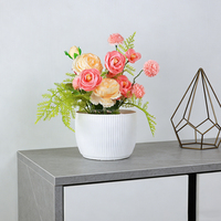 Pot de fleurs en plastique classique, moderne, minimaliste, simple, écologique, durable, à rayures verticales, pour la maison, vente en gros