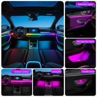 Acrylique chassant la lumière d'ambiance automatique RVB 14/18 en 1 bande de LED lumière décorative intérieure de voiture APP télécommande lumière ambiante