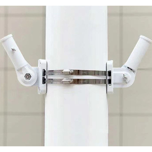 Soporte de aluminio para asta de bandera, soporte fijo de montaje en pared, Base de asta de bandera de 180 grados para instalación en sitios de jardinería al aire libre - Product Image 1