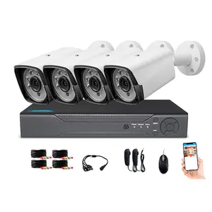 Low price 4CH 1080P high resolution camera AHD dvr kit Bullet Waterproof Remote view 5MP 2MPsecurity camera system ccvt