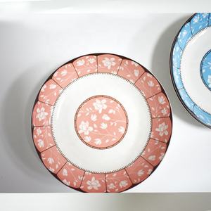 Platos de Restaurante de 8 Pulgadas con Impresión, Vajilla de Cerámica con Impresión por Tampografía, Platos de Porcelana con Diseño Artístico para el Sudeste Asiático - Product Image 3