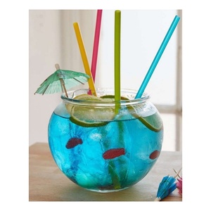 Plastic Fish Bowl Shape Fish Bowl Party <b>Cup</b> 40oz <b>With</b> <b>Straw</b> <b>With</b> <b>Lid</b> Disposable Beach Party Party Event Custom Logo Wholesale - Product Image 3