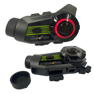 جهاز اتصال لاسلكي مزود بتقنية البلوتوث، جهاز اتصال داخلي مع كاميرا، مقاوم للماء IP65، مزود بمسارات للاتجاهين لمسافة 1000 متر، مشغل للموسيقى، توجيه صوتي بنظام تحديد المواقع GPS، راديو FM - Product Image 1