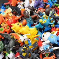Figurines miniatures en PVC à succès, lot de 144 pièces, style dessin animé, figurines Pokemoned, Munecos De Coleccion, jouets en emballage OPP