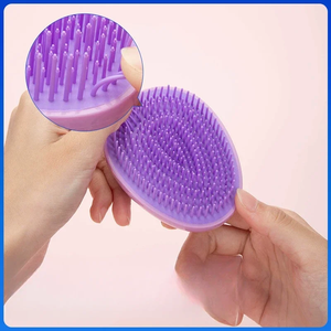 Mini cepillo portátil con forma de huevo para masaje del cuero cabelludo, peine desenredante para peluquería, peine compacto portátil de viaje - Product Image 6