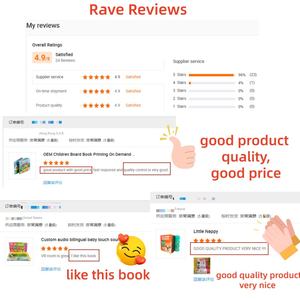 Impresión de Libros de Cartón con Canciones Infantiles Personalizados, Libros de Sonido Bilingües para Bebés con Textura Táctil - Product Image 3