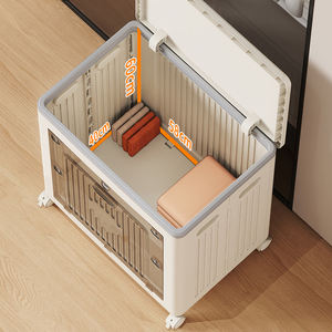 Oficina Home Mobiliário Quarto Cama Caixa De Armazenamento Com Rodas Recipiente De Armazenamento Dobrável Multi-Funcional - Product Image 4