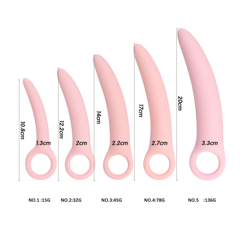 5-piece Silicone Anal Plug Trainer Set for Beginners