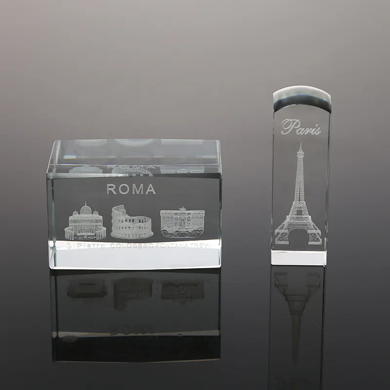 Mqcj — Cube en cristal gravé au Laser 3D, cadeau d'anniversaire de mariage, vente directe d'usine