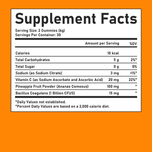 Gomitas Probióticas para Mujeres Más Vendidas con Vitamina C y Sodio, Apoyo a la Salud Digestiva, Gomitas Sin Azúcar, Suplemento - Product Image 6