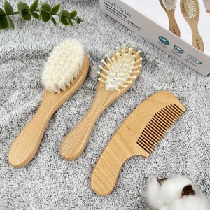 Juego <span class=keywords><strong>de</strong></span> Cepillo y Peine <span class=keywords><strong>para</strong></span> Bebé con Logotipo Personalizado, Ecológico, en Oferta, Cerdas Suaves <span class=keywords><strong>de</strong></span> Lana <span class=keywords><strong>de</strong></span> Cabra Natural, <span class=keywords><strong>Kit</strong></span> <span class=keywords><strong>de</strong></span> Cuidado Capilar Suave <span class=keywords><strong>para</strong></span> Recién Nacidos - Product Image 6