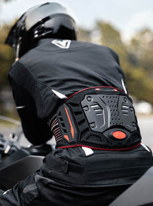 Profesyonel motosiklet böbrek kemer tüm yuvarlak Anti sonbahar bisiklet bel koruyucu Brace siyah kırmızı PP kabuk sürme için - Product Image 5