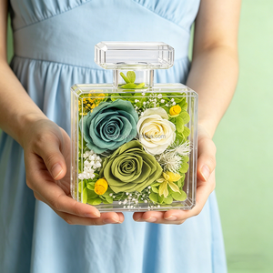 Flacon <span class=keywords><strong>de</strong></span> parfum é<span class=keywords><strong>l</strong></span>égant à la rose <span class=keywords><strong>éternel</strong></span>le pour le Nouvel An, souvenir <span class=keywords><strong>de</strong></span> vacances et décoration intérieure, Journée <span class=keywords><strong>de</strong></span> <span class=keywords><strong>l</strong></span>'amitié, bal <span class=keywords><strong>de</strong></span> promo et fête prénuptiale - Product Image 1