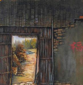 Handmade gốc Trung Quốc năm mới nông thôn bằng đá sa thạch bức tranh vải cảnh quan tường nghệ thuật cho trang trí nội thất trang trí cảnh quan tác phẩm nghệ thuật - Product Image 2