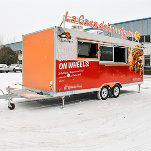 Restaurant mobile, bar à smoothies, jus, café, remorque de restauration, camion de restauration entièrement équipé pour hamburgers, pizzas, tacos, glaces - Product Image 2