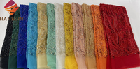 Tissu de dentelle nigériane bleu roi 2025, tissu en tulle brodé, tissu africain à sequins et perles pour robe de mariée et de soirée