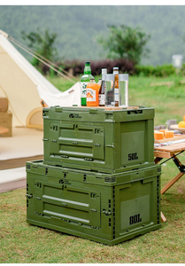 Boîte de rangement pliante pour <span class=keywords><strong>camping</strong></span> en plein air Boîte à nourriture pour voiture Équipement de <span class=keywords><strong>camping</strong></span> de voyage en plein air Stockage de <span class=keywords><strong>vaisselle</strong></span> - Product Image 3