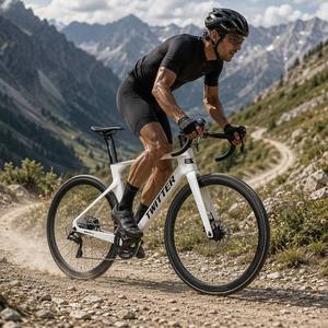 Vélo de route Triton R5 de deuxième génération en fibre de carbone, freins à disque hydrauliques 24 vitesses, design aérodynamique, cadre rigide, <span class=keywords><strong>gravel</strong></span> - Product Image 6