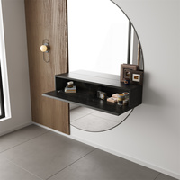 Meubles modernes muraux personnalisés clapier petit meuble armoire en bois armoires latérales flottantes pour le salon avec porte