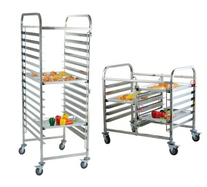 Bandeja de panadería de doble línea comercial de 15/16 capas, carrito de acero inoxidable, estante de refrigeración para hornear para suministros de restaurante de Hotel - Product Image 1