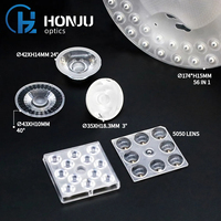 Réflecteurs Fresnel industriels Hongzhu pour éclairage LED, lentilles de projecteur pour hauts plafonds, en PMMA, modèle 1126, 38° de vision, 92% de transmittance