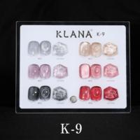 Ensemble de gel pour ongles KLANA 6 couleurs nude effet œil de chat 15 ml, pour salon de manucure, gel photothérapeutique spécial pour ongles