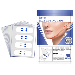 40pcs Ruban adhésif invisible pour le visage, en forme de V, les rides temporaires <span class=keywords><strong>disparaissent</strong></span> - Product Image 1