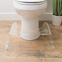 Repose-pieds de toilette transparent antidérapant au design simple personnalisé, tabouret de toilette en acrylique fantôme pour enfants