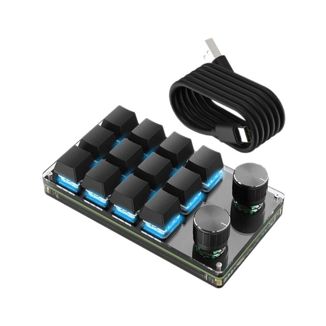 BT Wireless Mini Custom Keyboard 3 6 9 12 15 Keys Hot Swap Mechanical Multifunctional Macro Programmable Keypads