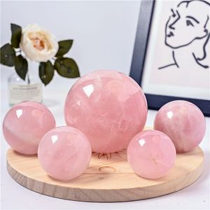 Pierres précieuses naturelles en gros Meilleure qualité Énergie de guérison Sphère de cristal de quartz rose pour la décoration Cadeau pour la maison - Product Image 2