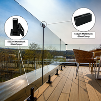 Support de verre réglable robuste en acier inoxydable duplex 2205 pour clôture de piscine