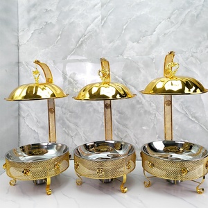 Thiết Bị Phục Vụ Tự Chọn Lẩu Thực Phẩm Ấm Hơn Máy Chủ Thiết Lập, Sang Trọng Vàng Tự Chọn Phục Vụ Thép Không Gỉ Chafing Món Ăn Tự Chọn Thiết Lập - Product Image 5