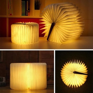 LED Wooden Book Lamp Creative USB Foldable <b>Reading</b> <b>Light</b> Children Birthday Holiday Gift Bedroom <b>Bedside</b> Decoration Night <b>Light</b> - Product Image 3