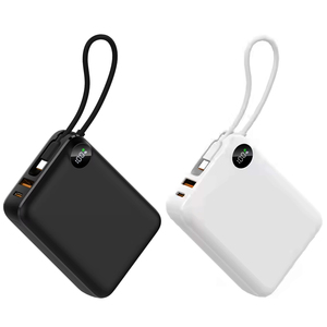 Banco de Energía de 20000 mAh con Cables, Carga Súper Rápida, Protocolo PD QC Compatible, Pantalla LED con Logotipo Personalizado - Product Image 1