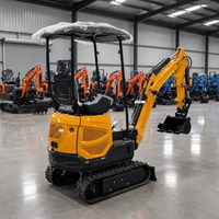 Mini-excavatrice 1,5 m³ à chenilles en caoutchouc compacte, certifiée CE EPA EURO 5, moteur Kubota, fabrication OEM chinoise, pour usage agricole et de construction, directement de l'usine
