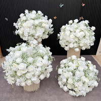 Centres de table de mariage en soie Shangchu personnalisés 60cm/70cm/80cm, arrangements floraux, boule de fleurs artificielles pour table