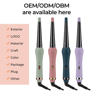 <span class=keywords><strong>Fer</strong></span> à boucler <span class=keywords><strong>conique</strong></span> sans clip en céramique extra long anti-brûlure pour boucles serrées et ondulations de plage - Product Image 5