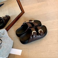 Sandalias de Plataforma con Doble Hebilla y Textura Tejida para Mujer 2026, Antideslizantes, Punta Abierta, Admite Logotipo Personalizado OEM ODM