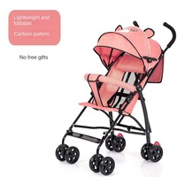 Poussette bébé portable à 4 roues, cadre en acier inoxydable, légère, pliable, amortisseur, frein, charge lourde, grande capacité