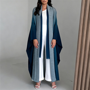 Premium <b>Pleated</b> Print Polyester Abaya Fashion Modest <b>Dress</b> for Muslim Women Wholesale Custom OEM - Product Image 2