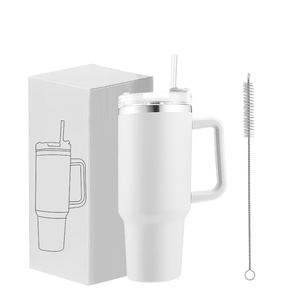 40oz Stainless Steel Vacuum Insulated <b>Tumbler</b> Eco-Friendly Camping Mug with Handgrip Large Capacity Portable American Style - Product Image 1