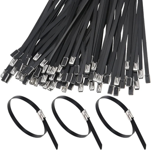 Attaches-câbles métalliques autobloquants réutilisables, robustes, organisateur de câbles multifonction, attaches-câbles en acier inoxydable - Product Image 6