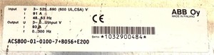 ACS800-01-0100-7+B056+E200 90kW 352-5690V PLC - Product Image 3