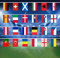 Diseño de cadena de bandera nacional impresa digital personalizada de alta definición con reproducción vívida de colores