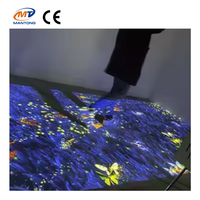 Amusez-vous avec le logiciel de jeux interactifs avec projecteur de projection de sol intérieur interactif