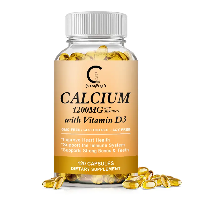 120Pcs Bot Versterken Calcium Met Vitamine D3 Softgel Capsule