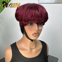 Peluca de Cabello Humano Corto al por Mayor, Corte Bob HD, Negra, para Mujer, Sin Pegamento, Cabello Brasileño 100% Virgen, 100% Natural Sin Procesar