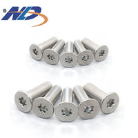 M2 M3 M4 M5 M6 treillis fraisé 304 en acier inoxydable aggloméré, vis torx à tête plate autotaraudeuse